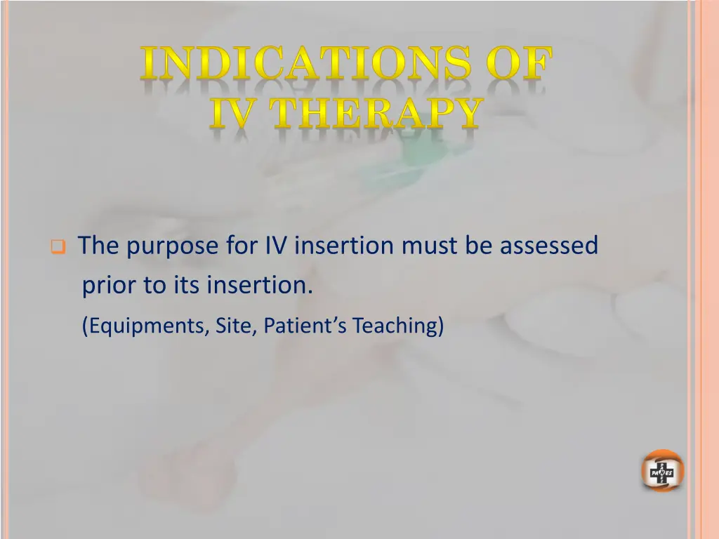 indications of iv therapy