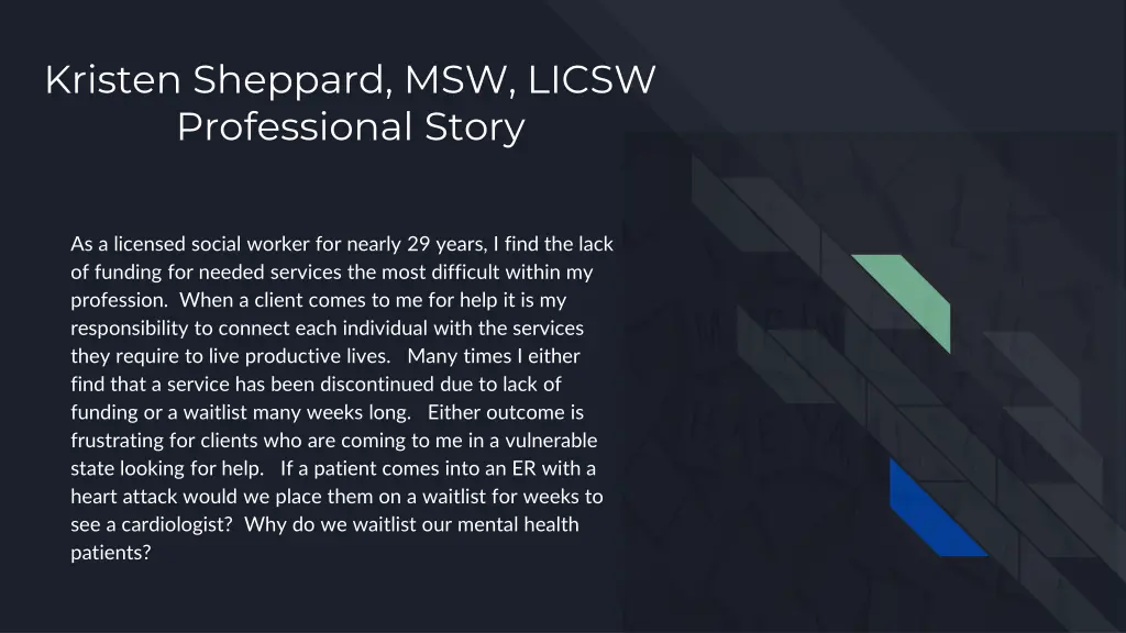 kristen sheppard msw licsw professional story