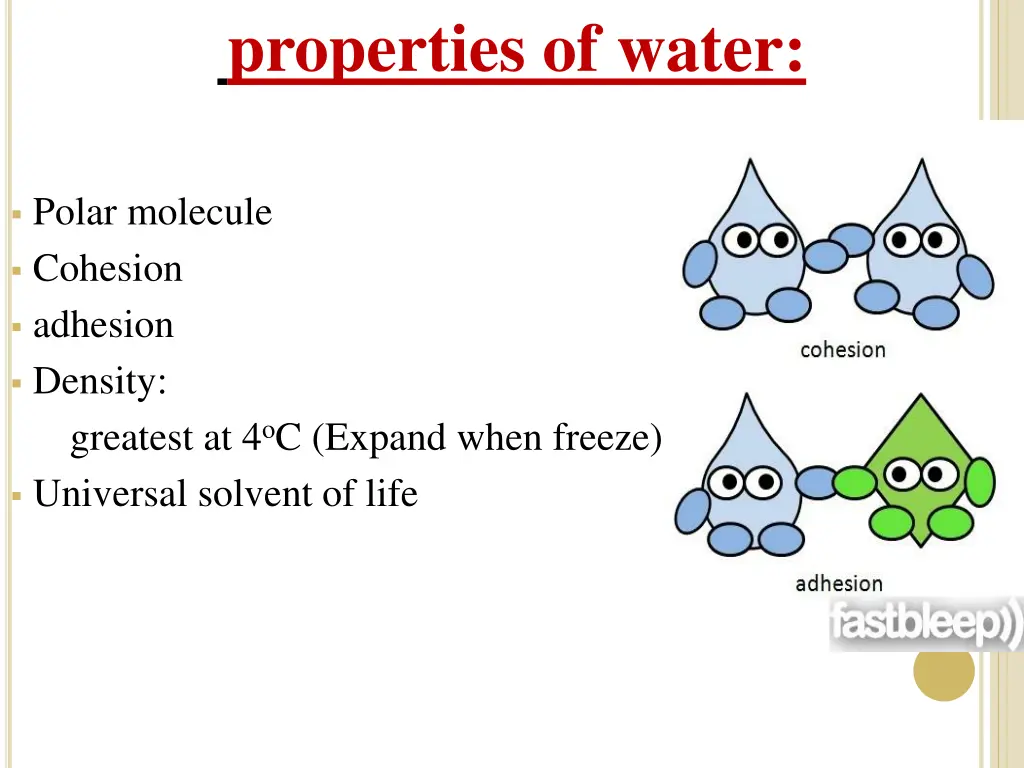 properties of water