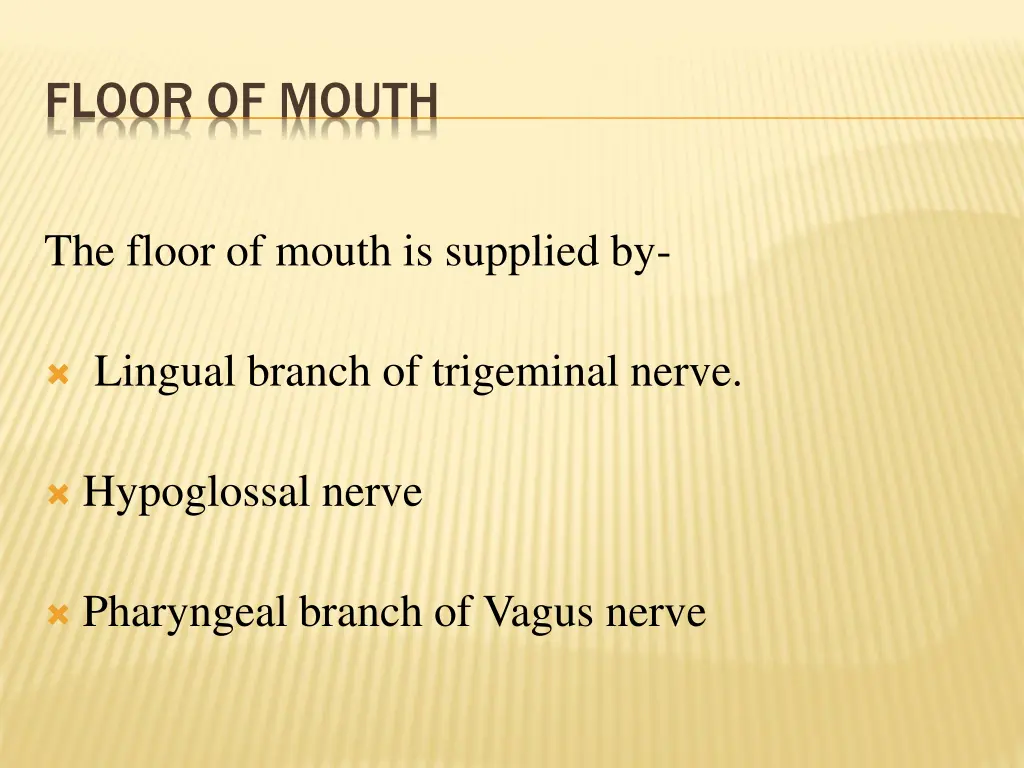 floor of mouth