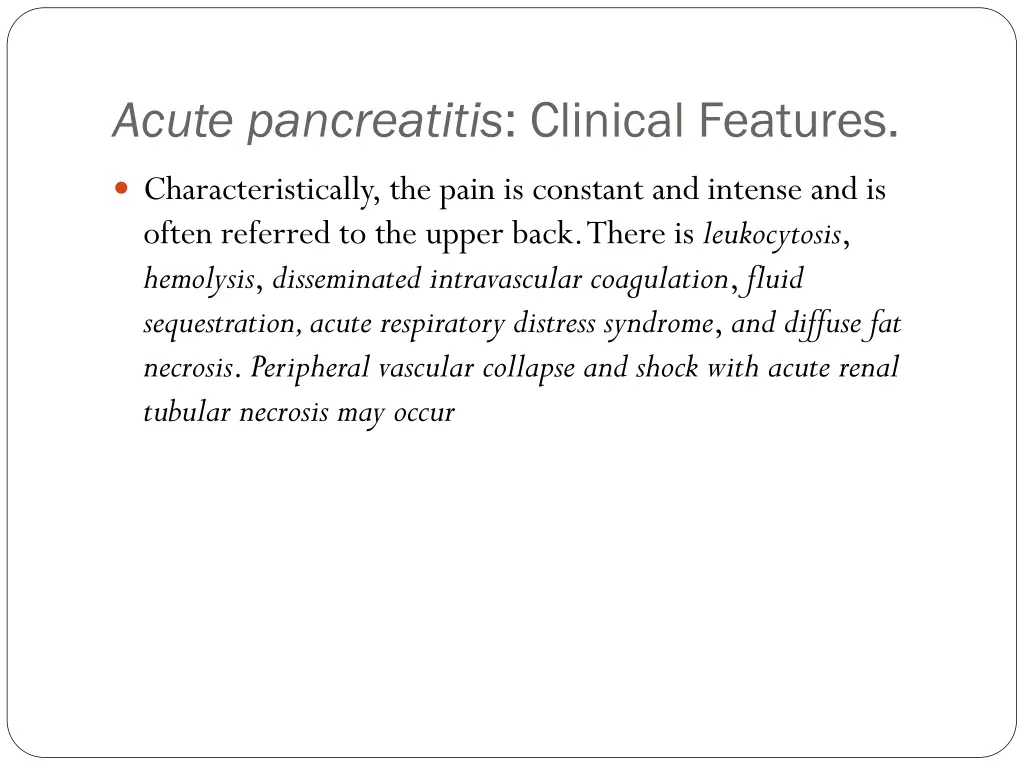 acute pancreatitis clinical features 1