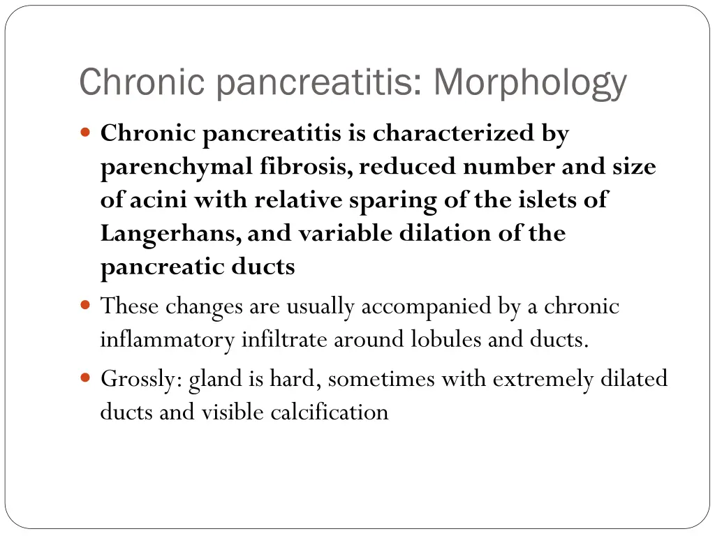 chronic pancreatitis morphology