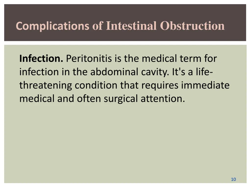 complications of intestinal obstruction 1