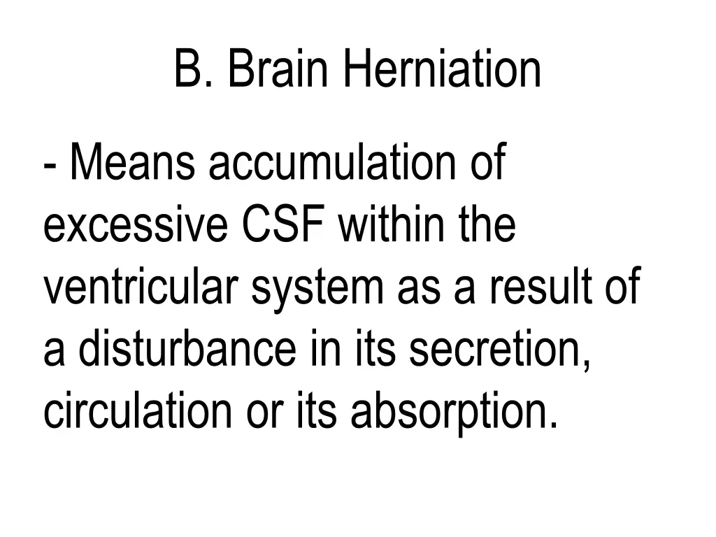 b brain herniation