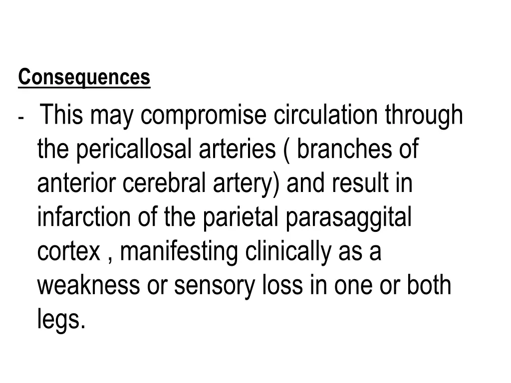 consequences this may compromise circulation
