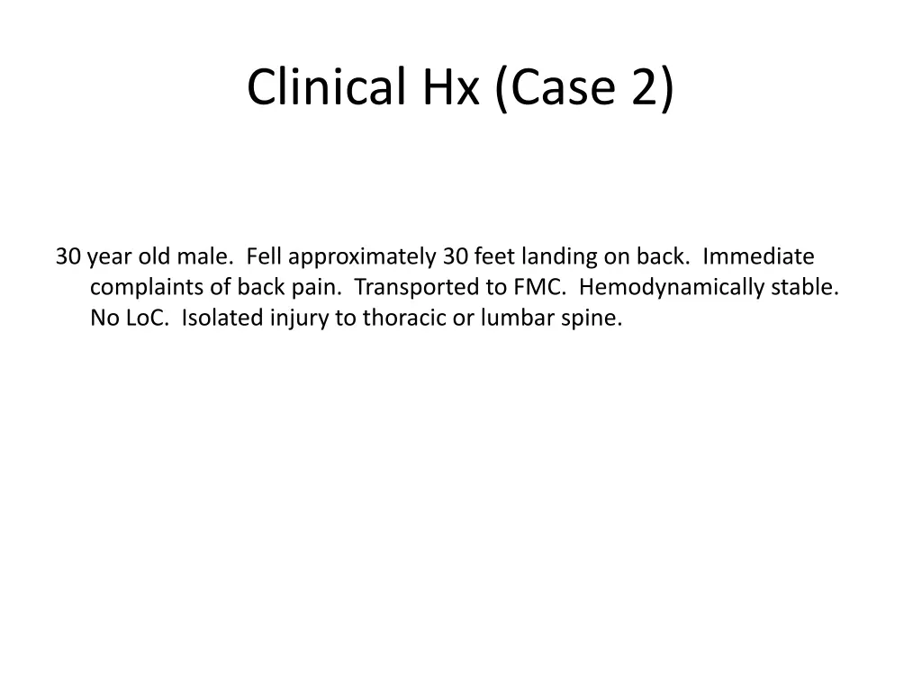 clinical hx case 2