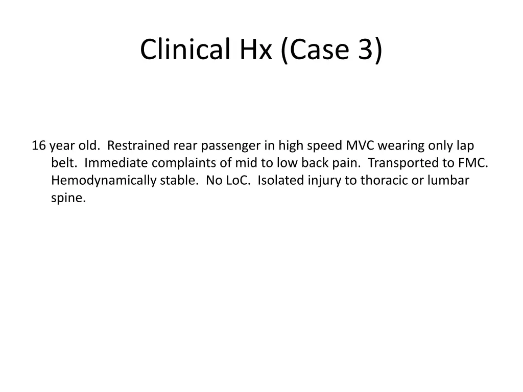 clinical hx case 3