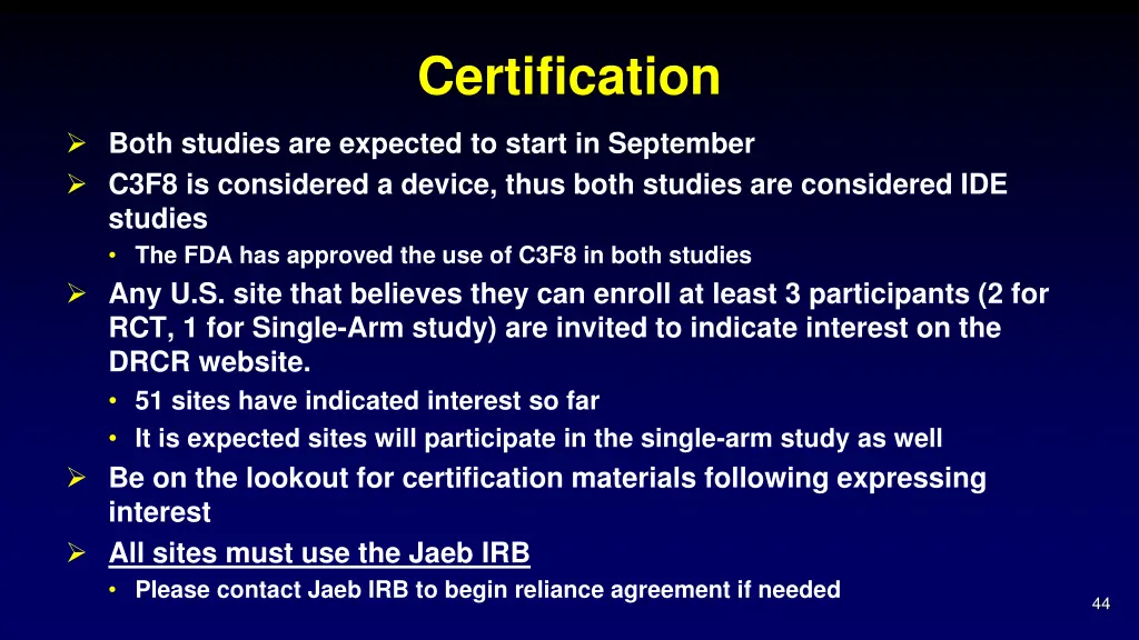 certification