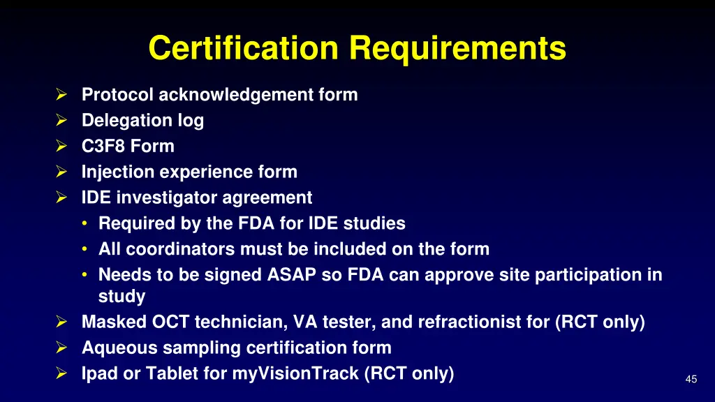 certification requirements