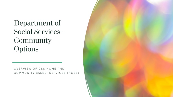 department of social services community options