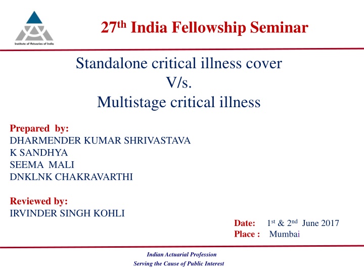27 th india fellowship seminar