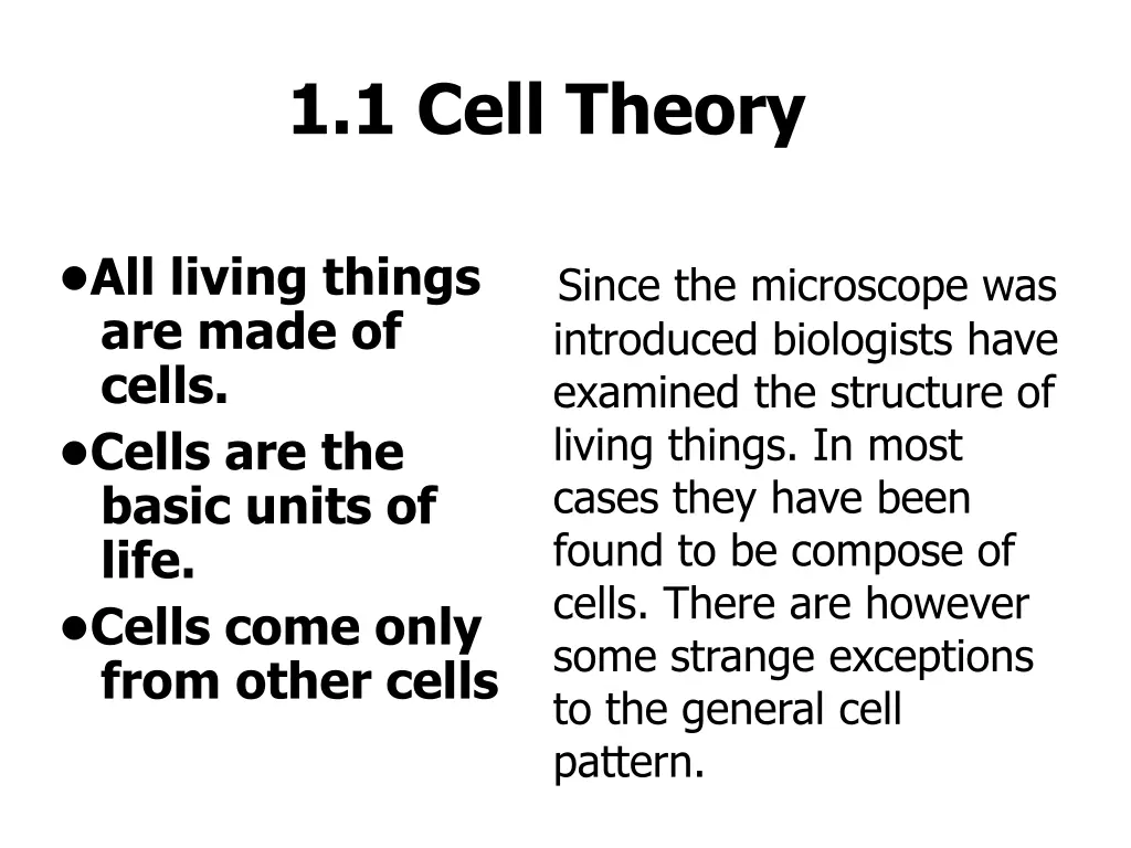 1 1 cell theory