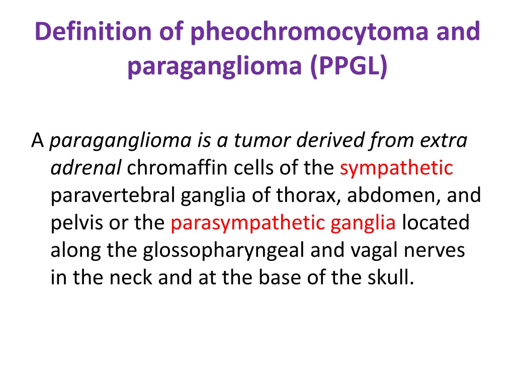 definition of pheochromocytoma and paraganglioma