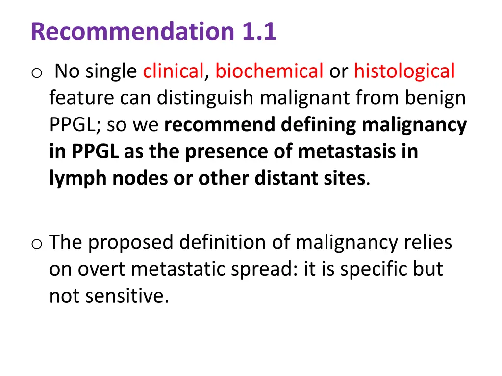 recommendation 1 1
