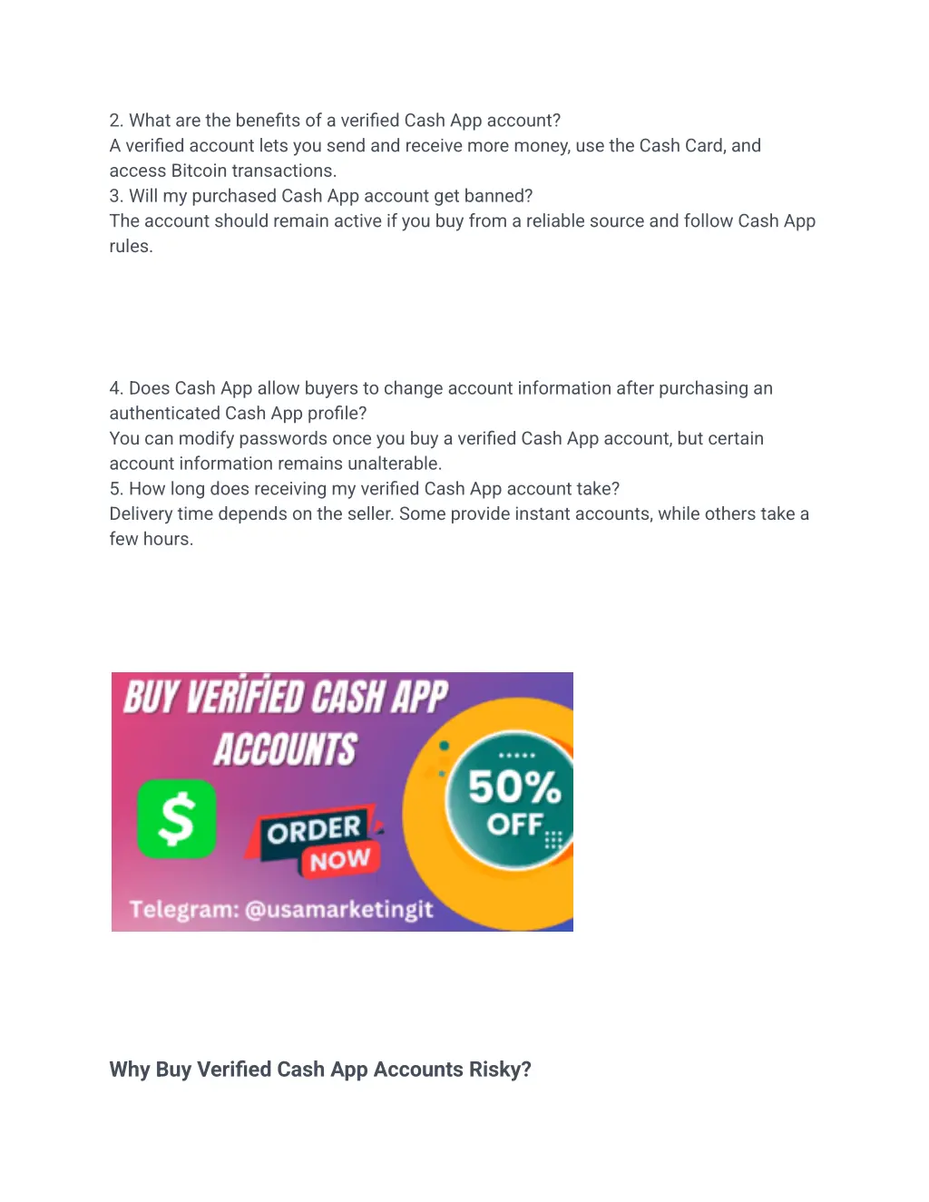 2 what are the benefits of a verified cash