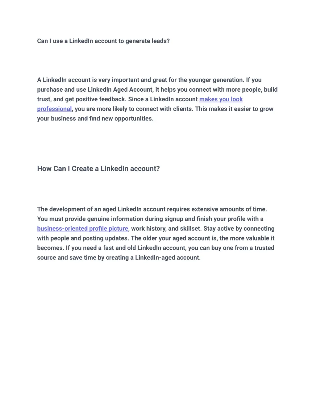 can i use a linkedin account to generate leads