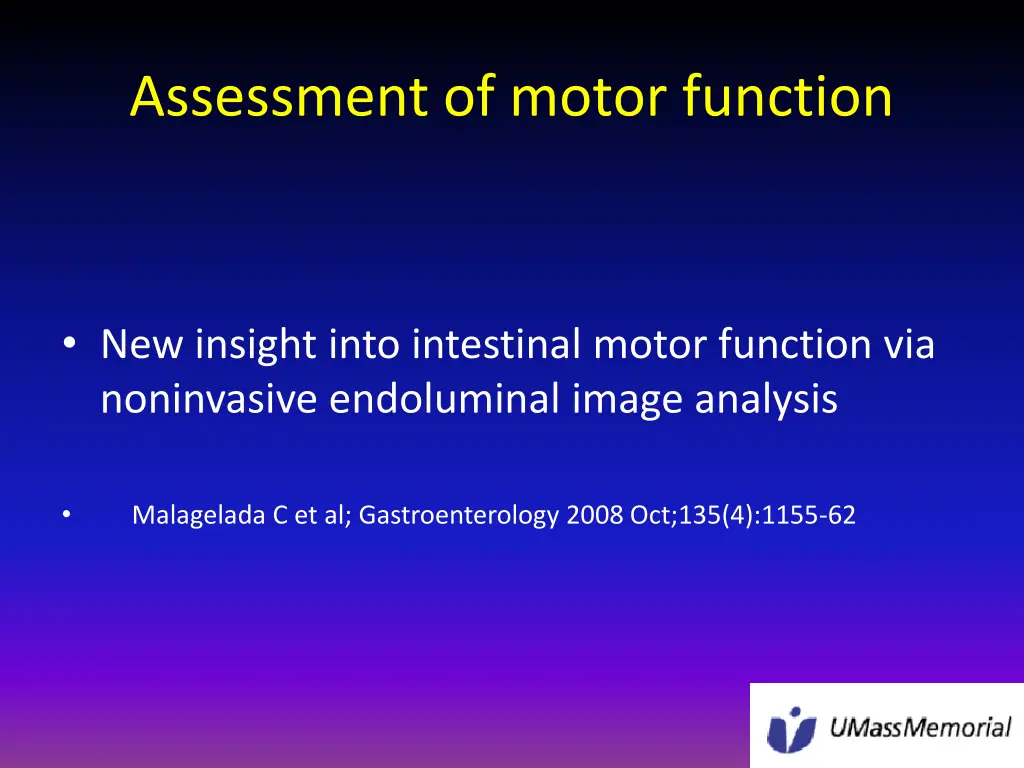 assessment of motor function