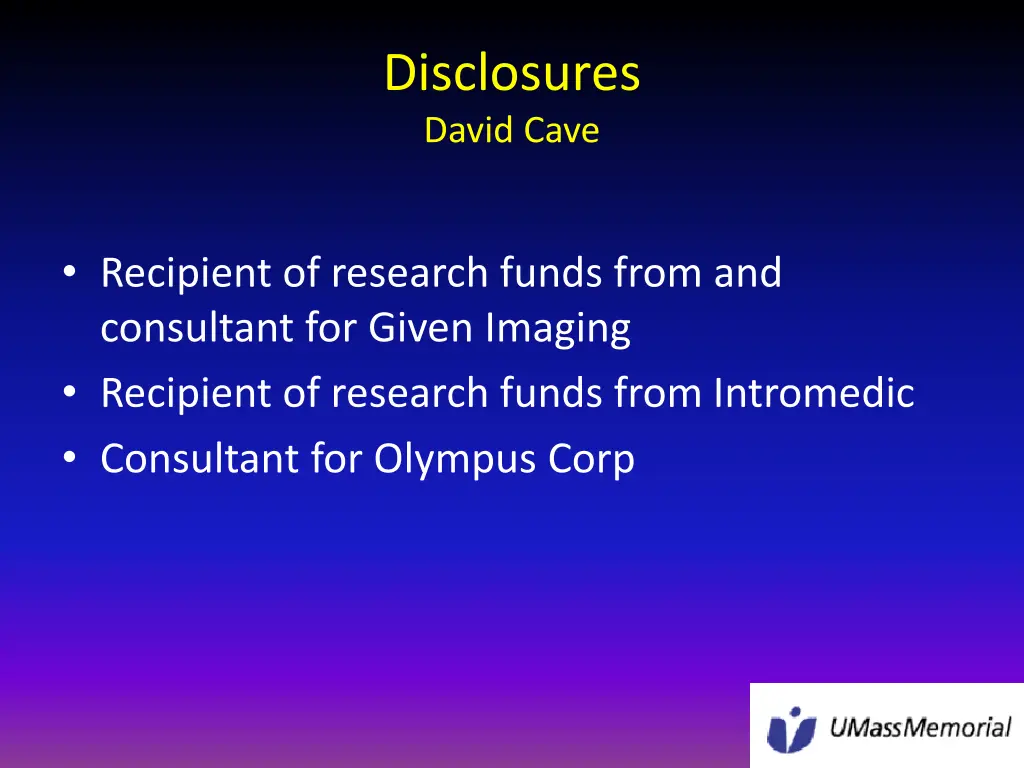 disclosures david cave