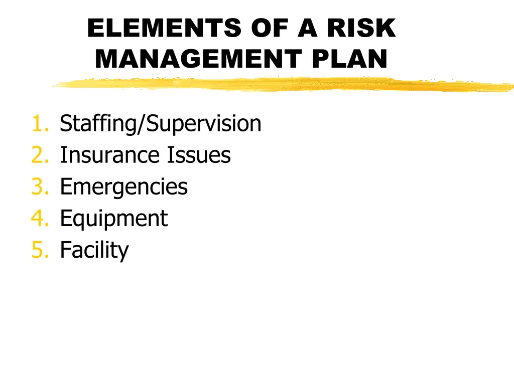 elements of a risk management plan