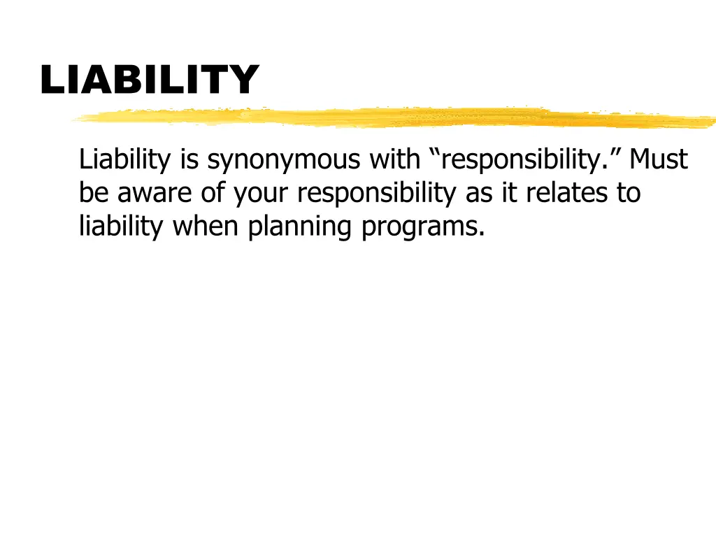 liability