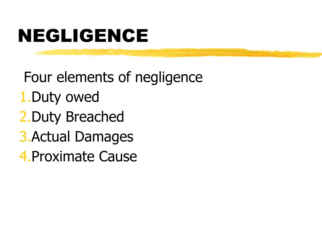 negligence 1