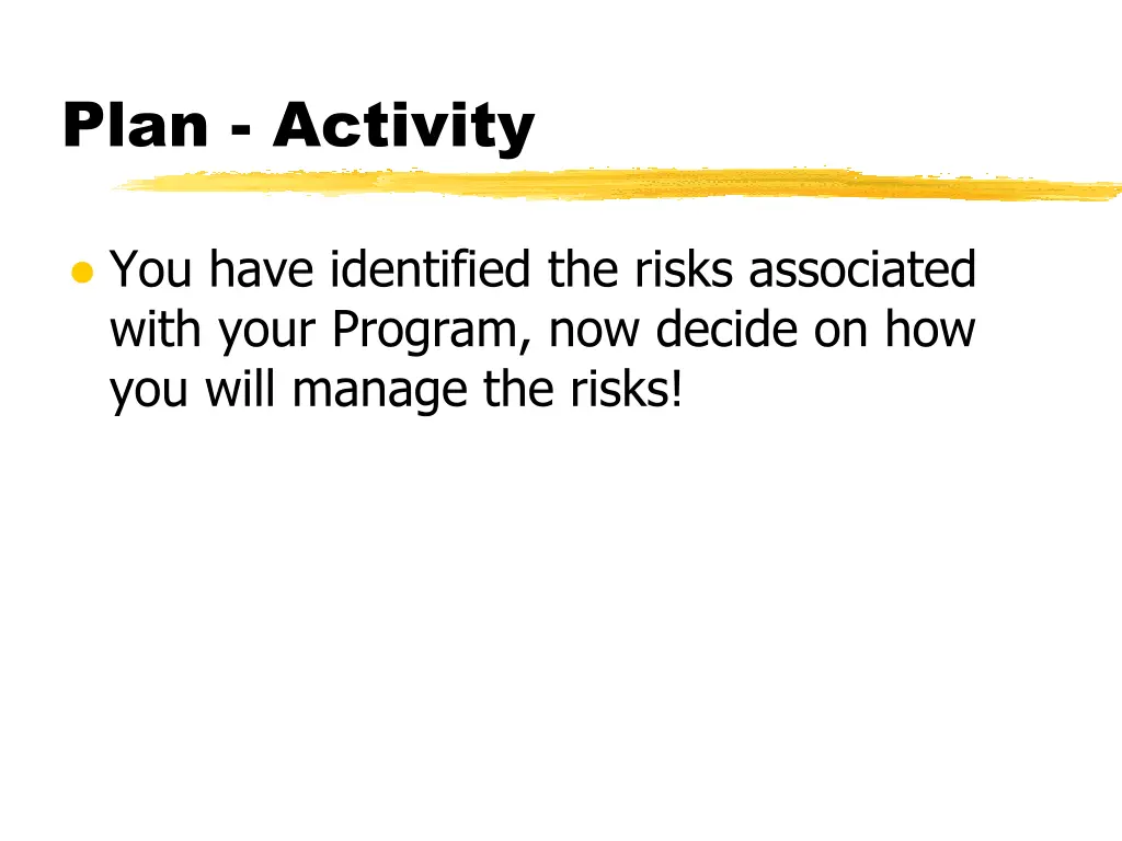 plan activity