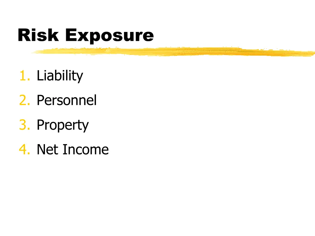 risk exposure