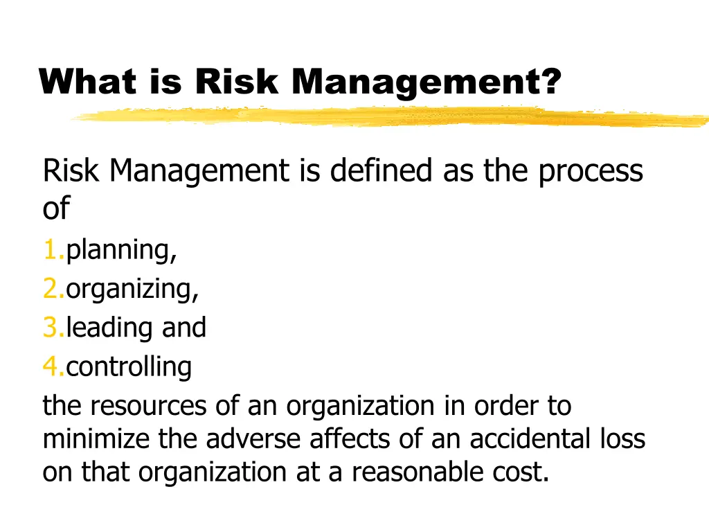 what is risk management
