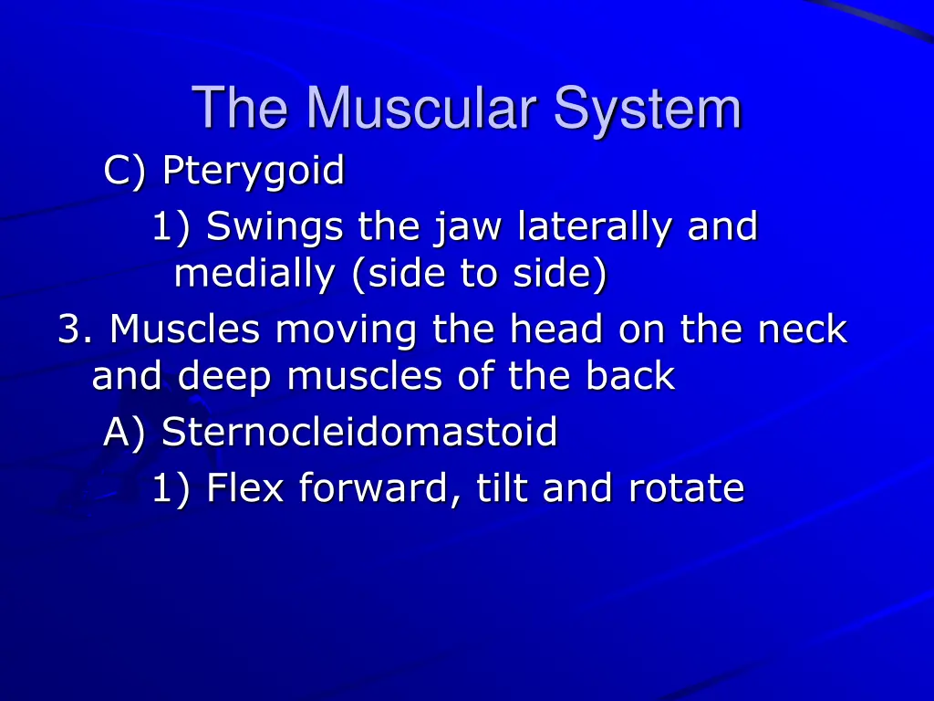 the muscular system c pterygoid 1 swings