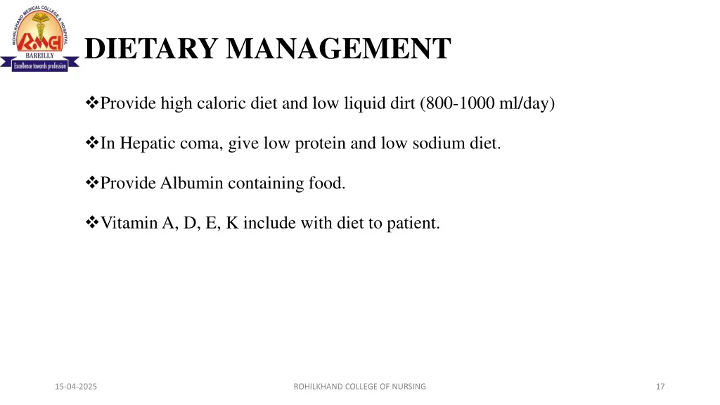 dietary management