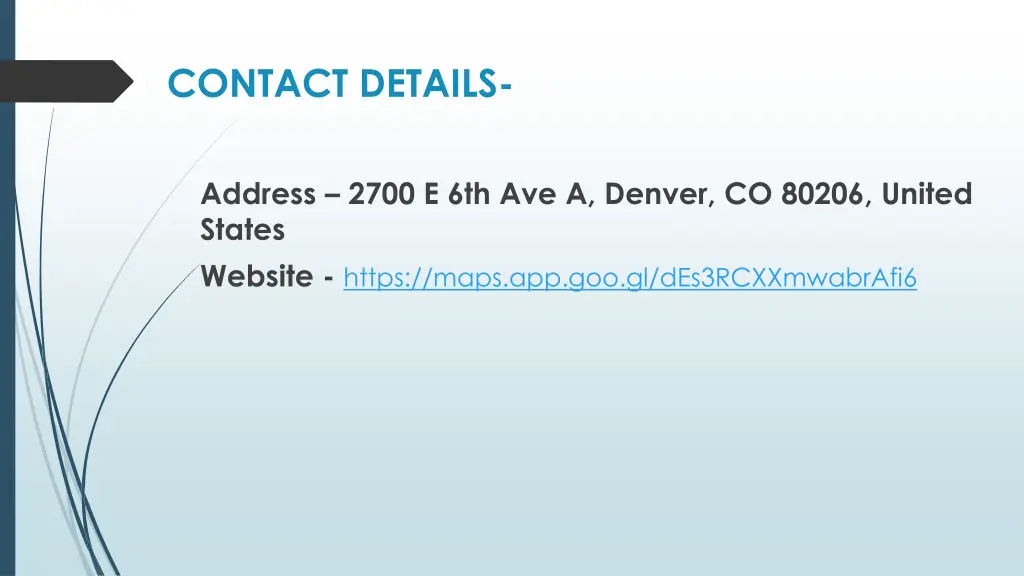 contact details