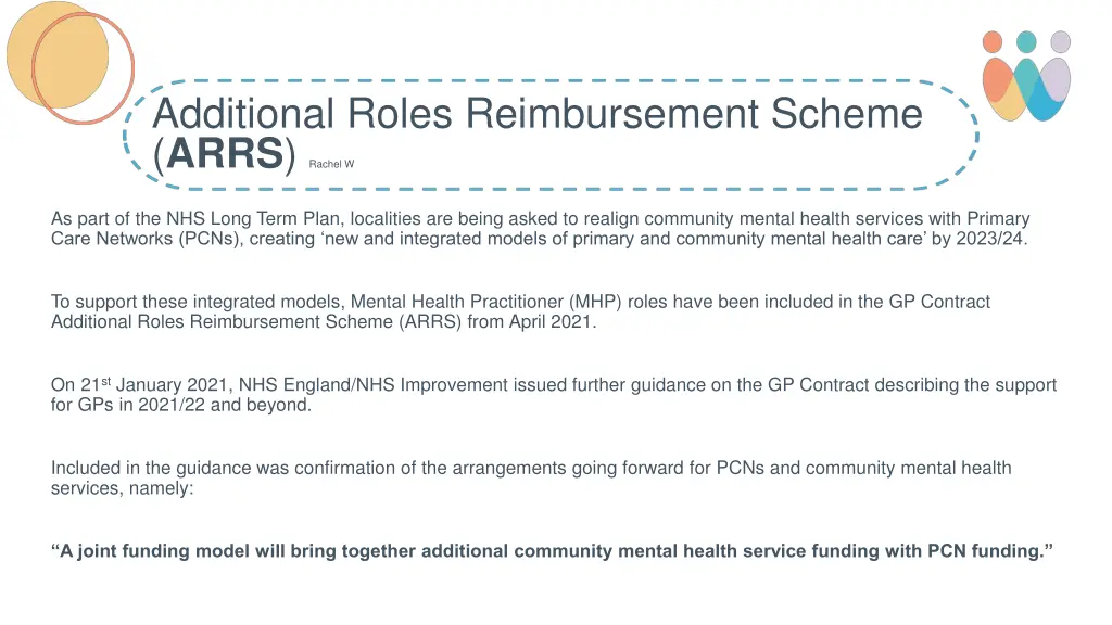 additional roles reimbursement scheme arrs rachel