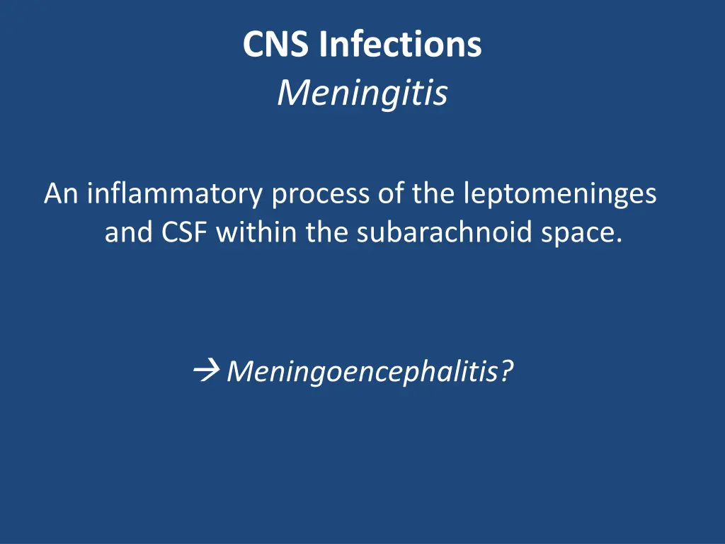 cns infections meningitis