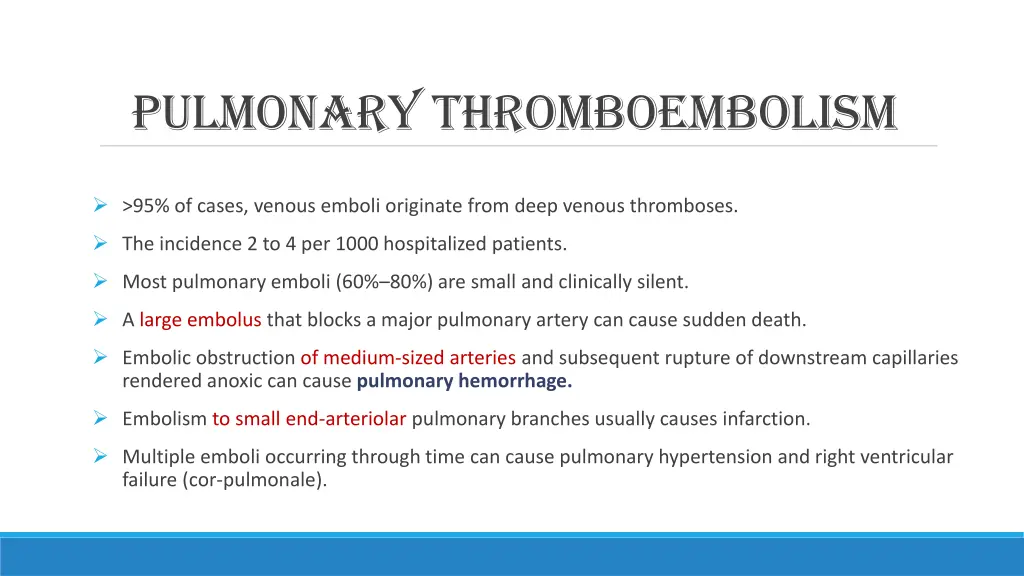 pulmonary thromboembolism