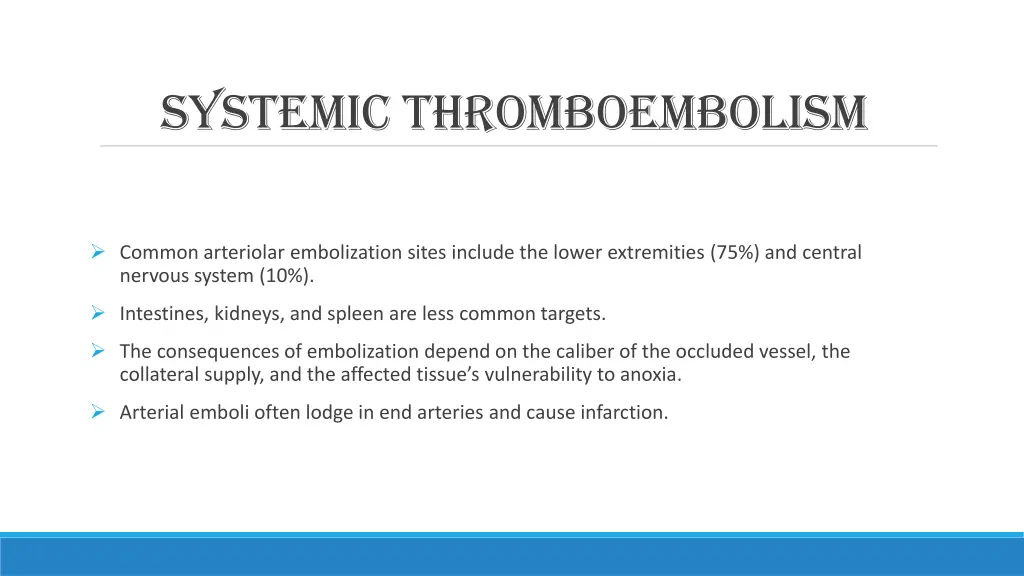 systemic thromboembolism 1