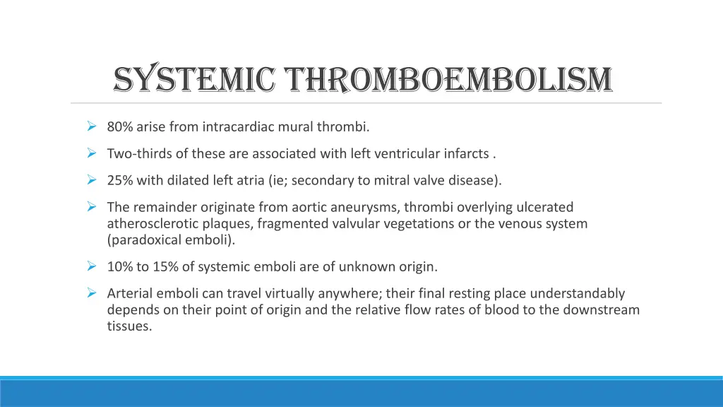 systemic thromboembolism