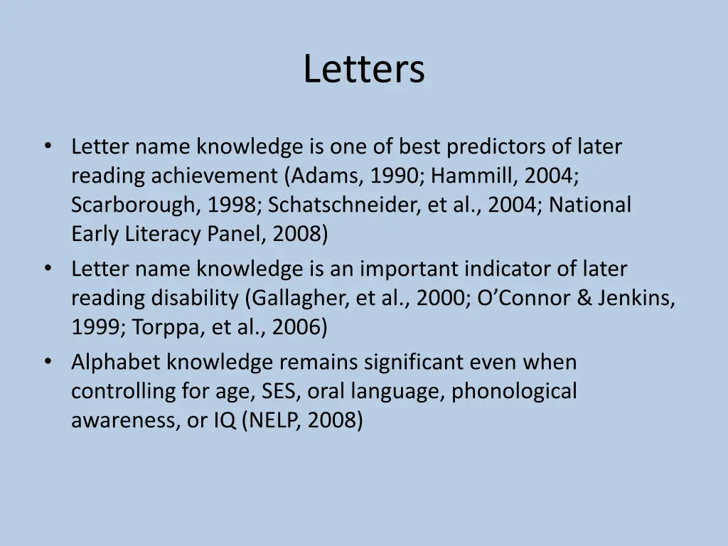 letters