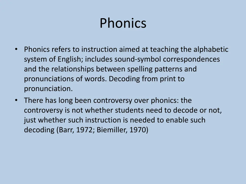 phonics