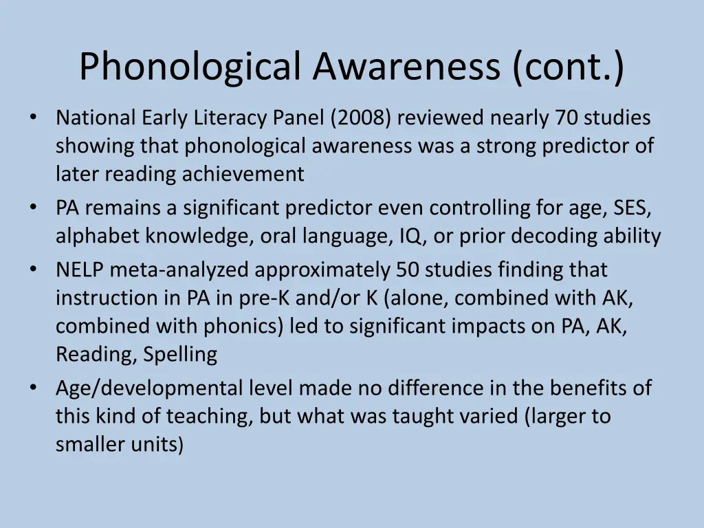 phonological awareness cont