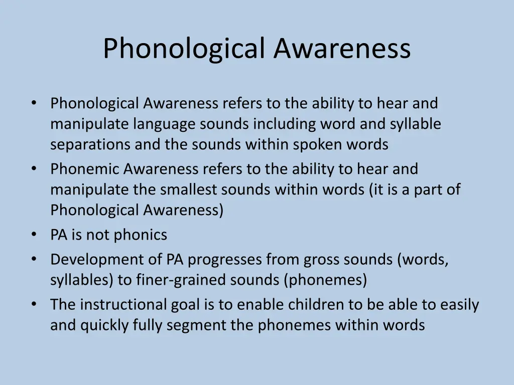 phonological awareness