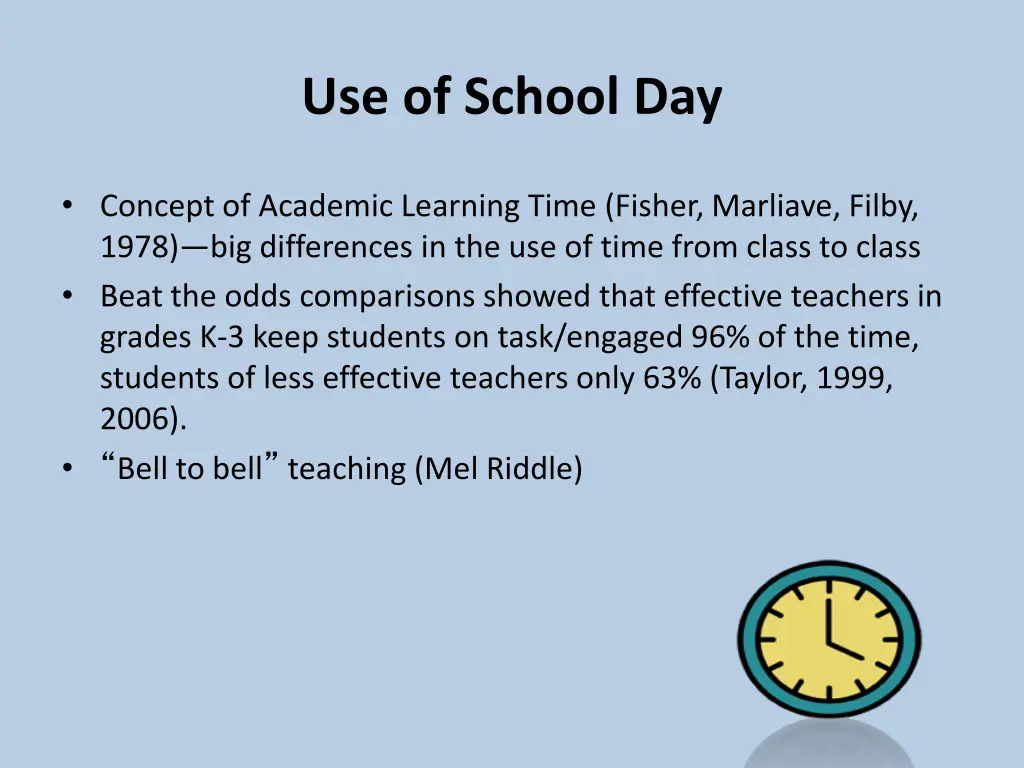 use of school day