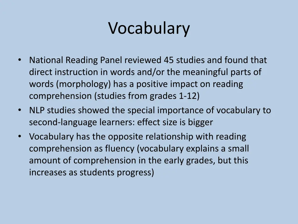 vocabulary