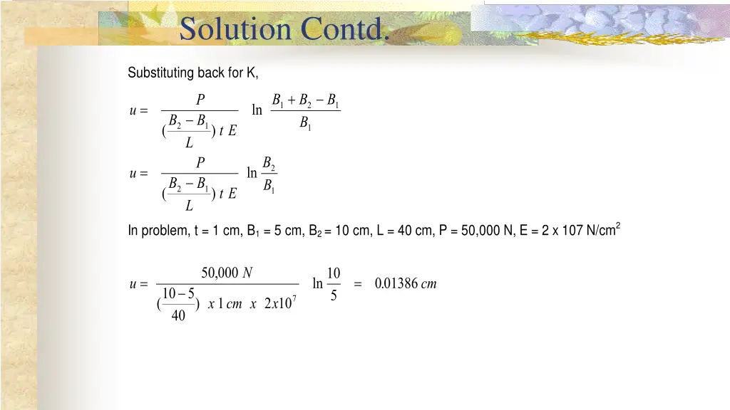 solution contd 1