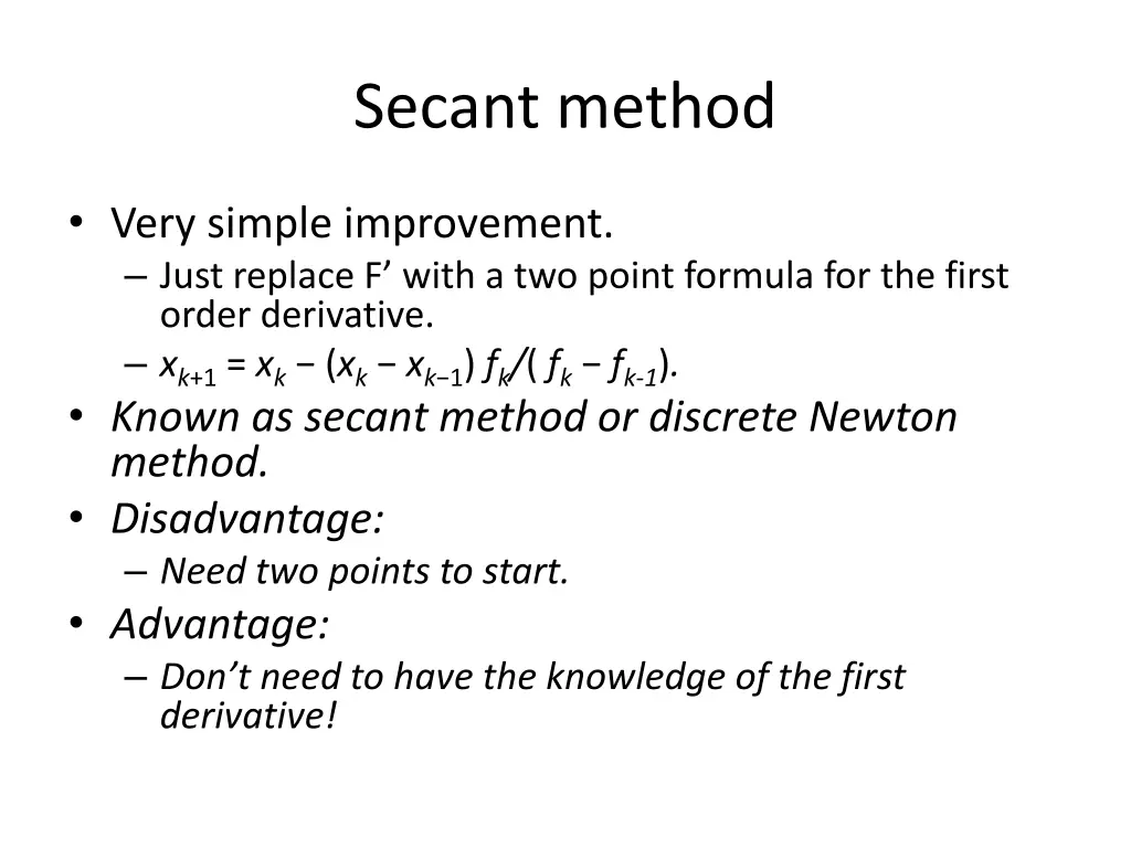 secant method