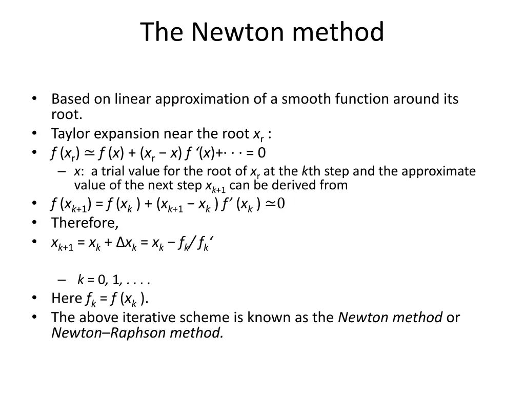 the newton method