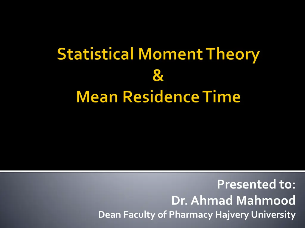 presented to
