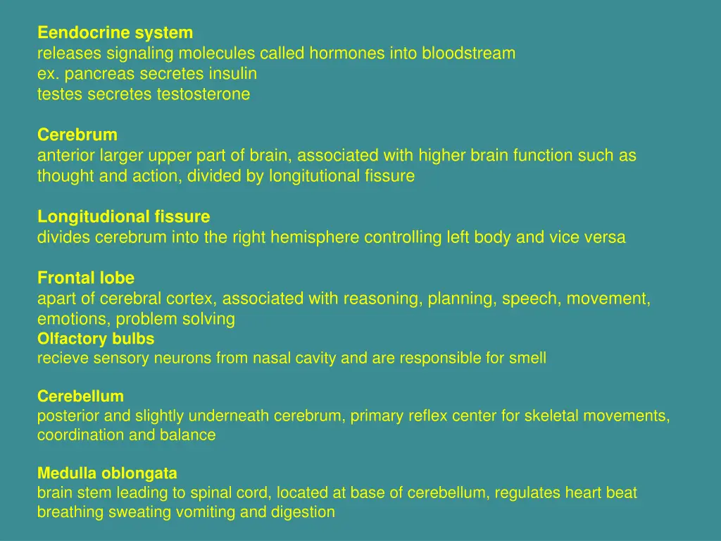 eendocrine system releases signaling molecules
