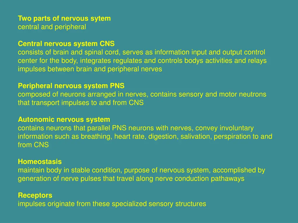 two parts of nervous sytem central and peripheral