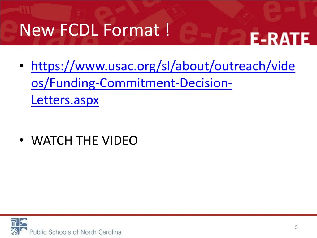 new fcdl format