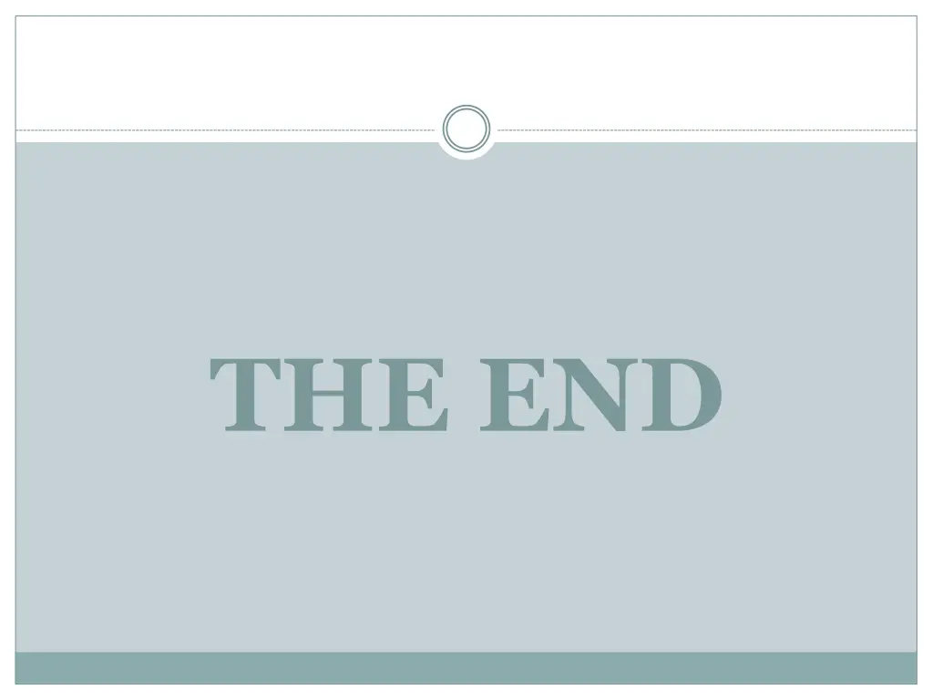 the end